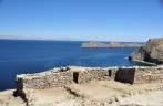 Ruínas incas na Isla del Sol, no lago Titicaca, na Bolívia